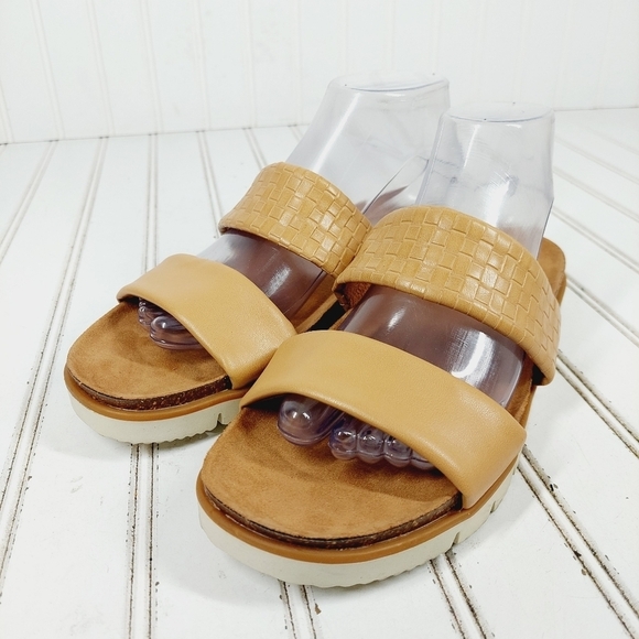 NEW Susina Luisa Tan Snakeskin Slip On Flat Summer Sandals M636 - Picture 2 of 11